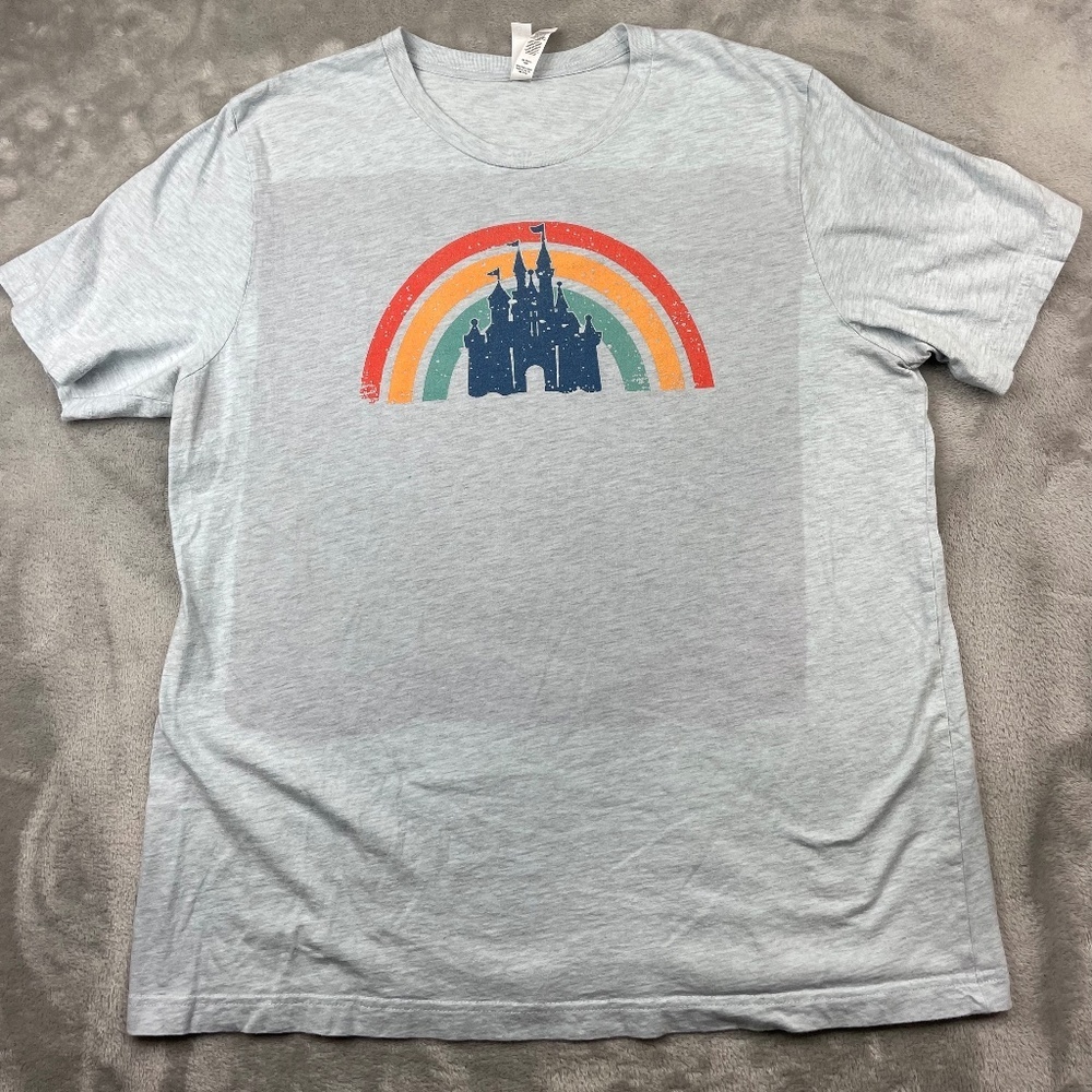 Disney Cinderella Castle Short Sleeve Tee Shirt Women's XL